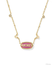 Load image into Gallery viewer, Kendra Scott Mickey Mouse Gold Elisa Necklace in Hot Pink Drusy