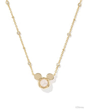 Load image into Gallery viewer, Kendra Scott Mickey Mouse Gold Pendant Necklace in White Pearl