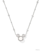 Load image into Gallery viewer, Kendra Scott Mickey Mouse Silver Pendant Necklace in White Pearl