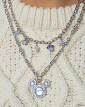Load image into Gallery viewer, Kendra Scott Mickey Minnie Silver Charm Necklace in Iridescent Mix