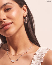 Load image into Gallery viewer, Kendra Scott Mickey Minnie Silver Hoop Earrings in White Crystal