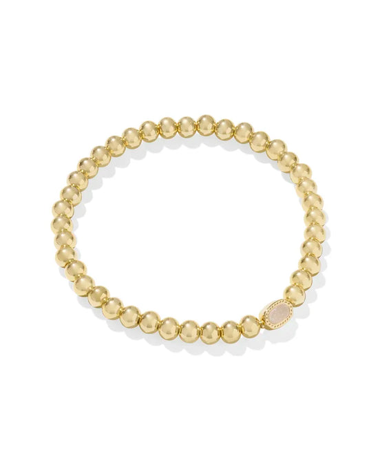 Kendra Scott Mini Elaina Stretch Bracelet Gold Iridescent Drusy