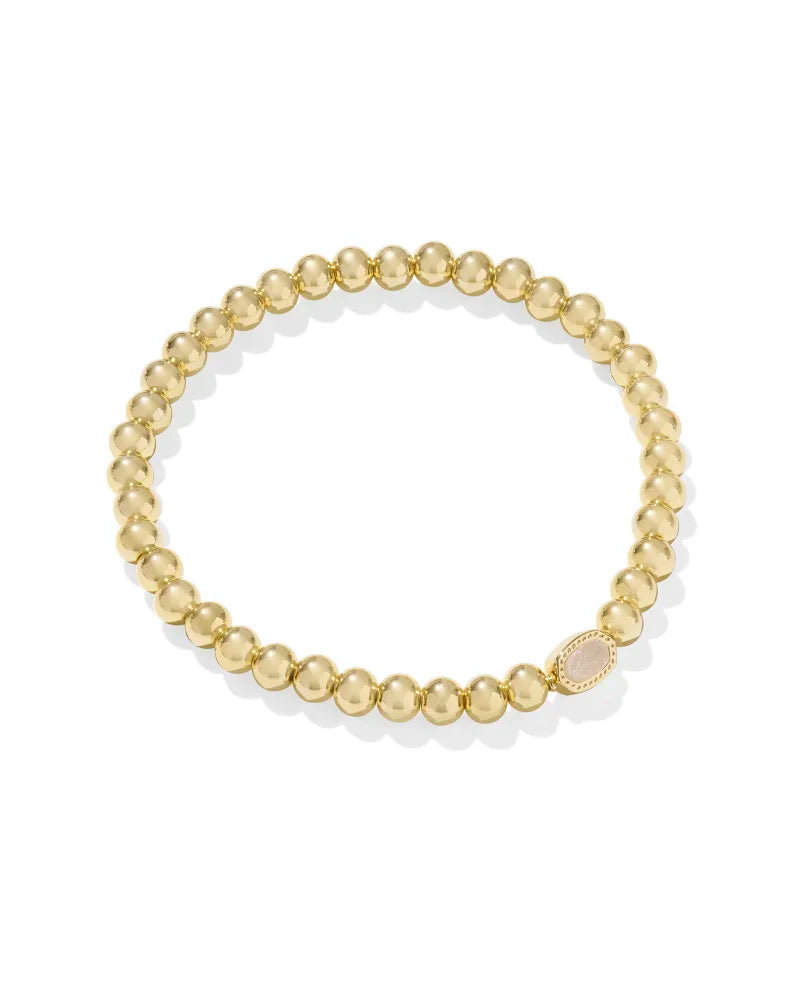 Kendra Scott Mini Elaina Stretch Bracelet Gold Iridescent Drusy
