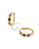 Kendra Scott Mini Elisa Hoop Earrings in Vintage Gold Pink Mix