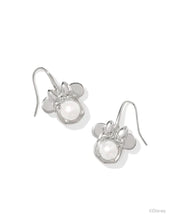 Load image into Gallery viewer, Kendra Scott Minnie Mouse Silver Drop Earrings in White Pearl