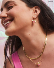 Load image into Gallery viewer, Kendra Scott Minnie Mouse Gold Pendant Necklace in Hot Pink Drusy