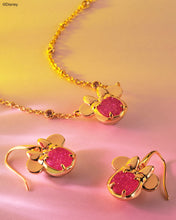 Load image into Gallery viewer, Kendra Scott Minnie Mouse Gold Pendant Necklace in Hot Pink Drusy