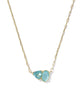Kendra Scott Tatum Short Pendant Gold Necklace in Blue Mix