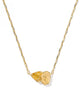 Kendra Scott Tatum Short Pendant Gold Necklace in Golden Yellow Mix
