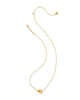 Kendra Scott Tatum Short Pendant Gold Necklace in Golden Yellow Mix