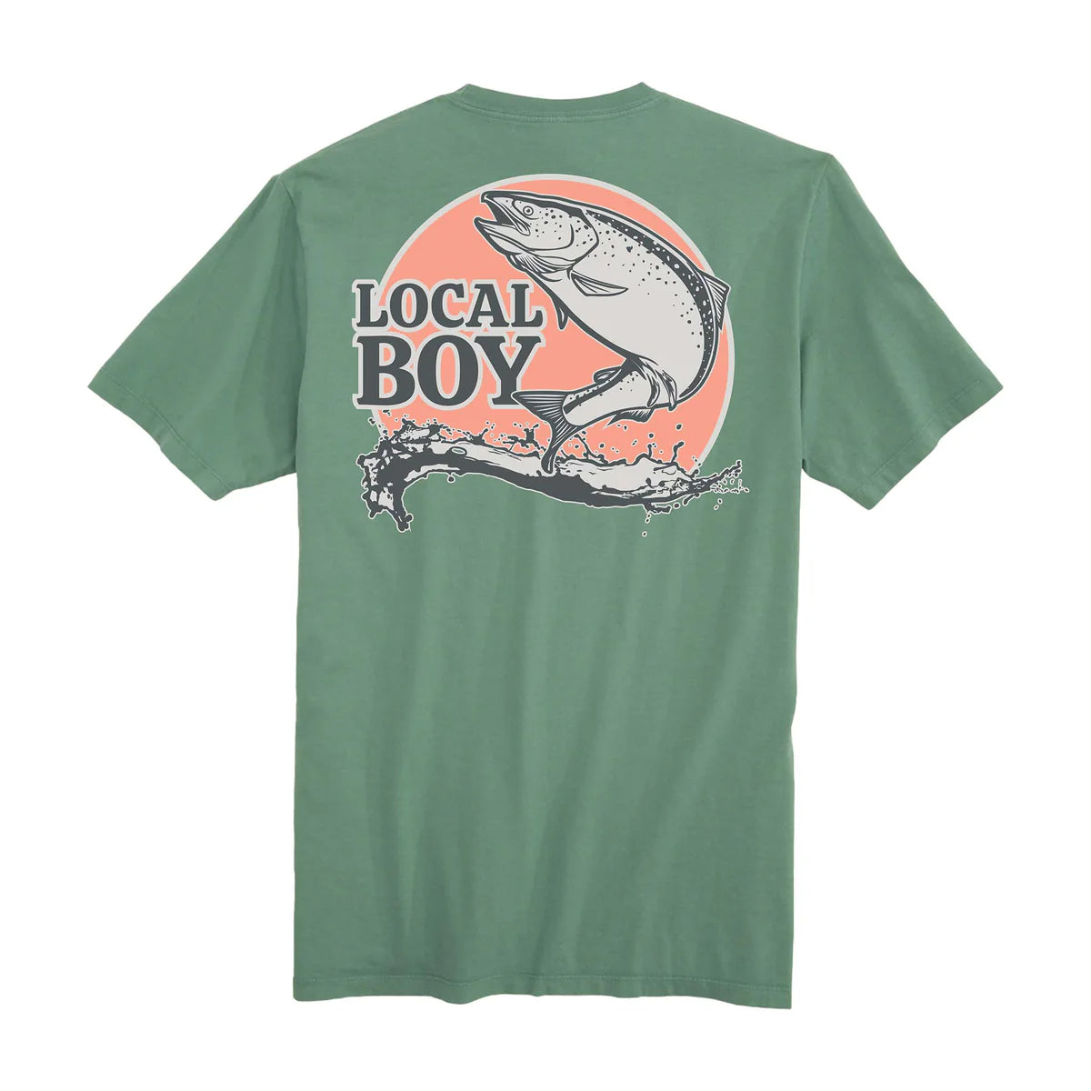 Local Boy Salmon Sunset SS Tee