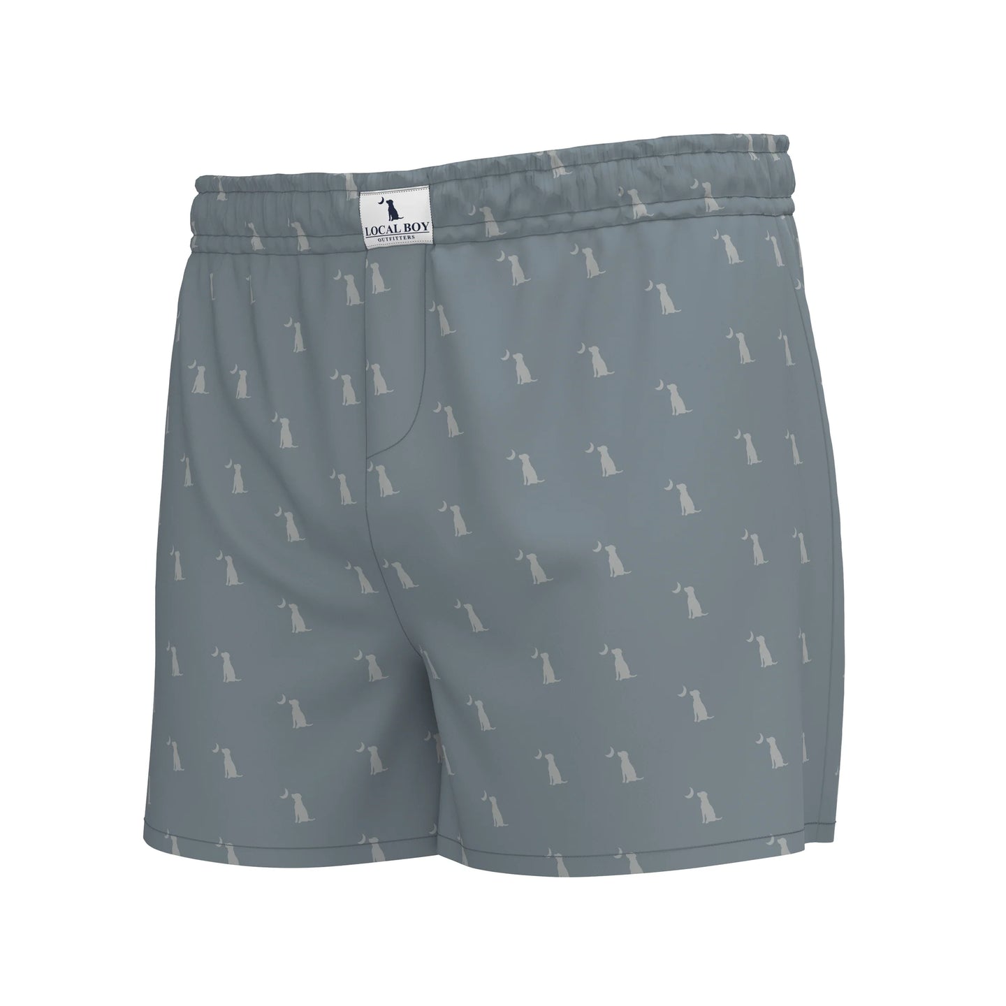 Local Boy Boxer Shorts in Slate Dog & Moon