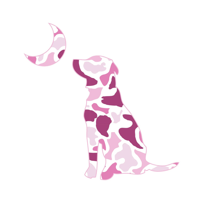 Local Girl Dog & Moon Decal in Pink Localflage