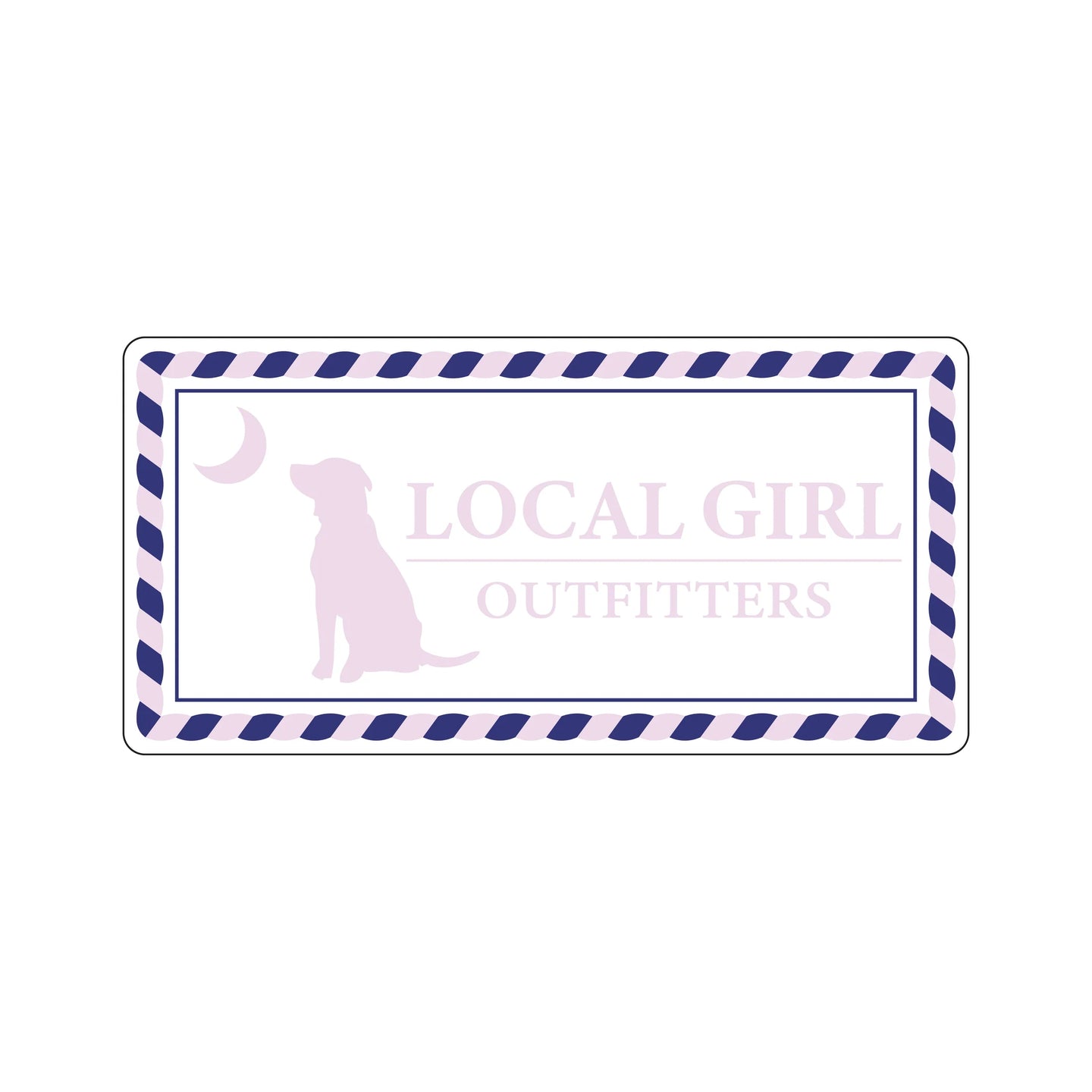 Local Girl Rope Plate Decal