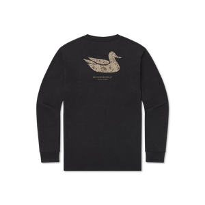 Southern Marsh Camo Duck Originals LS Tee Washed Graphite