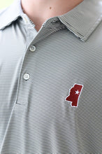 Load image into Gallery viewer, Mississippi State Outline Stripe Polo