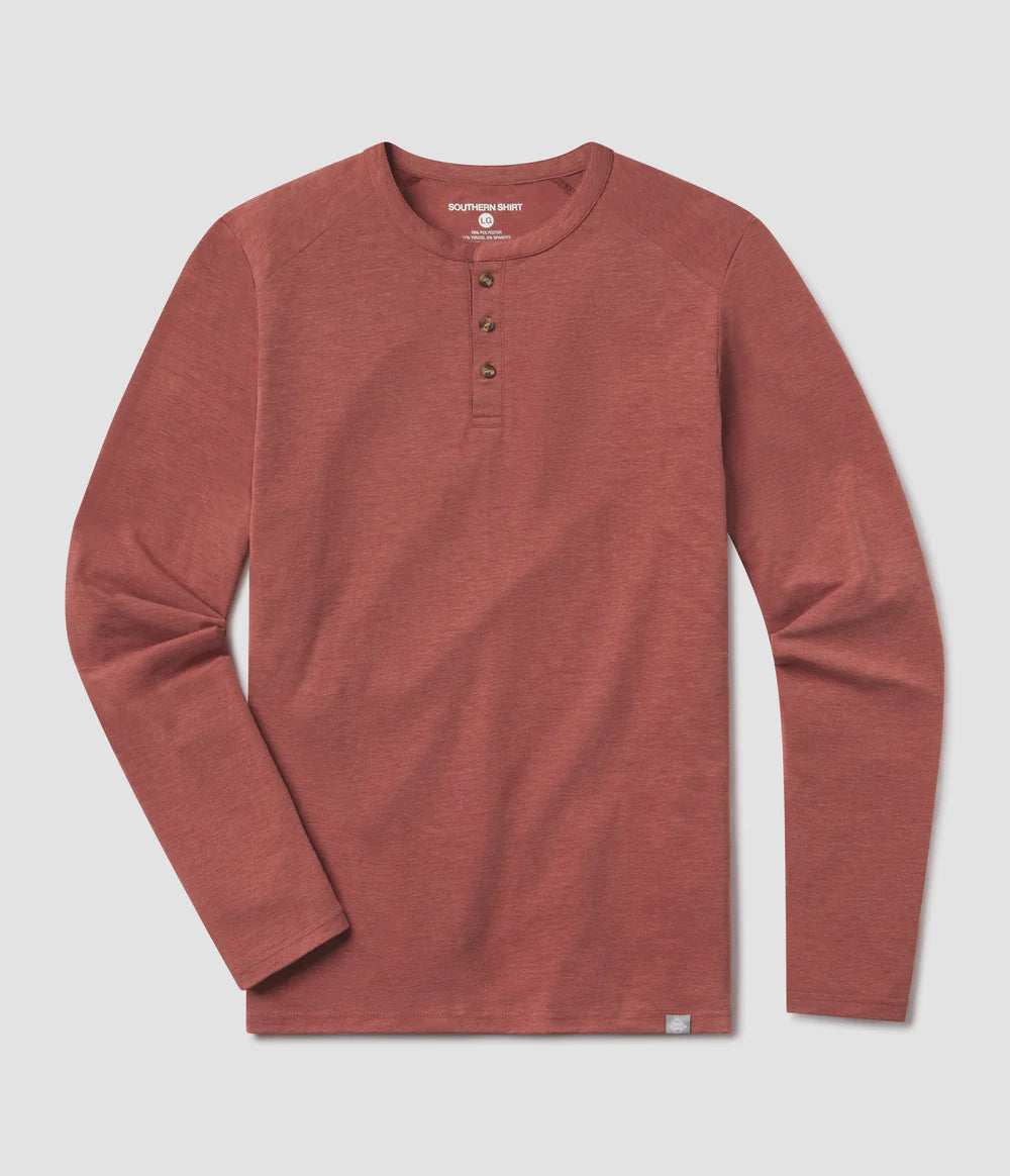 Southern Shirt Men's Max Comfort Henley LS in Canyon