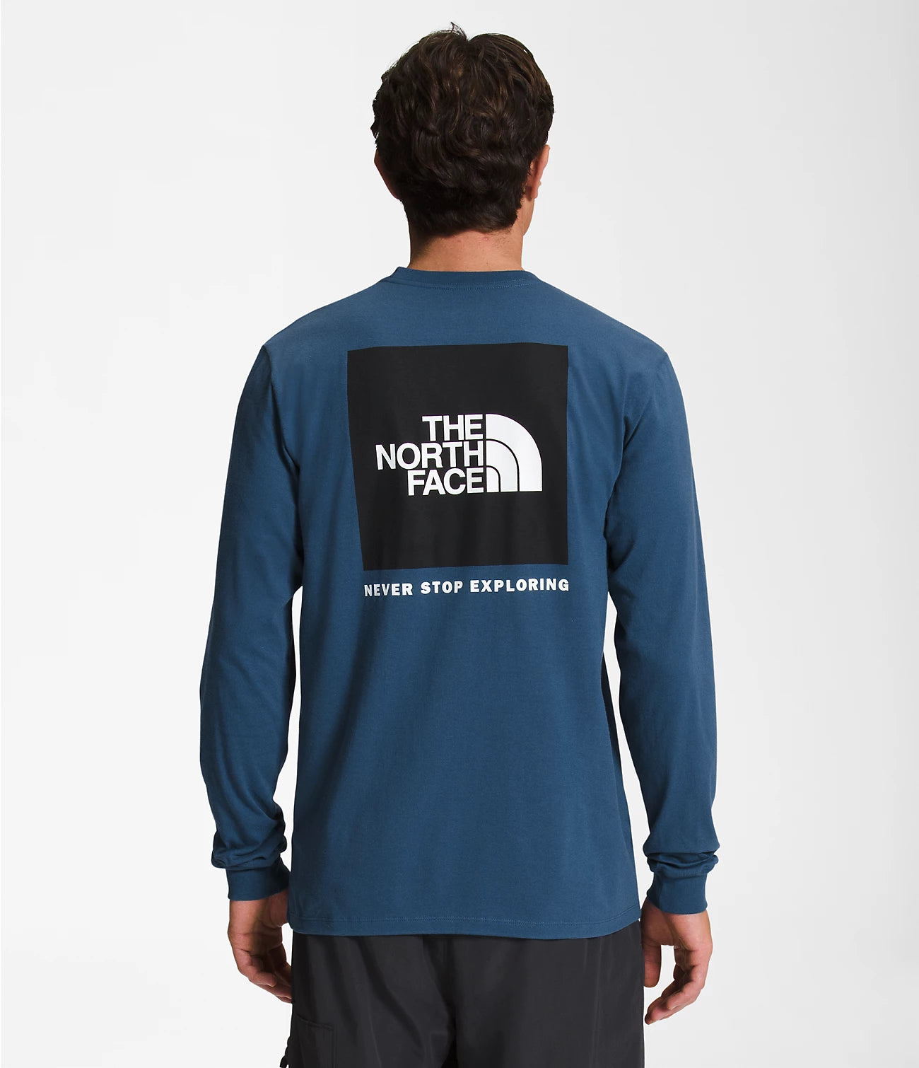 The North Face Men’s LS Box NSE Tee Shady Blue