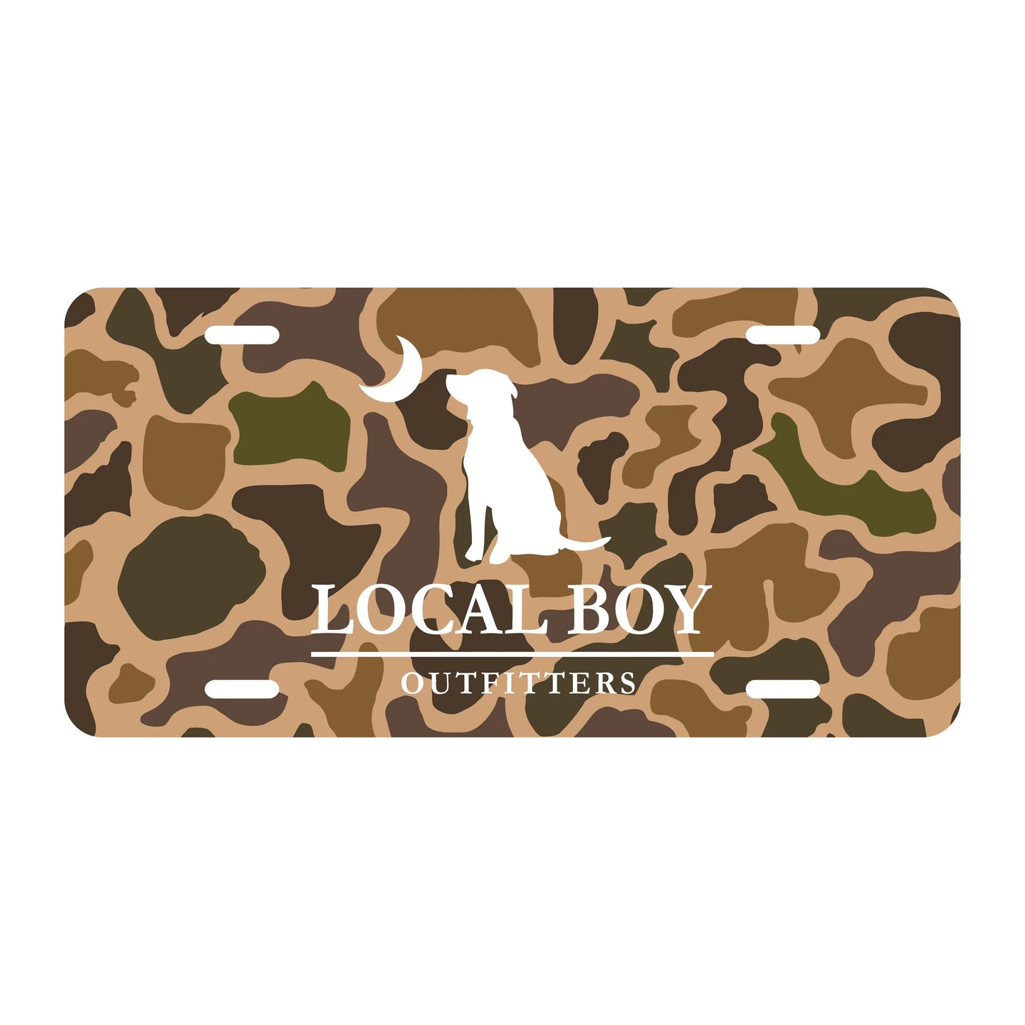 Local Boy Old School Camo License Plate
