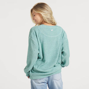 Southern Marsh Sunday Morning Sweater in Washed Kelly Green