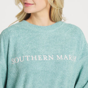 Southern Marsh Sunday Morning Sweater in Washed Kelly Green