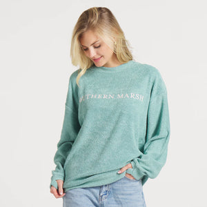 Southern Marsh Sunday Morning Sweater in Washed Kelly Green