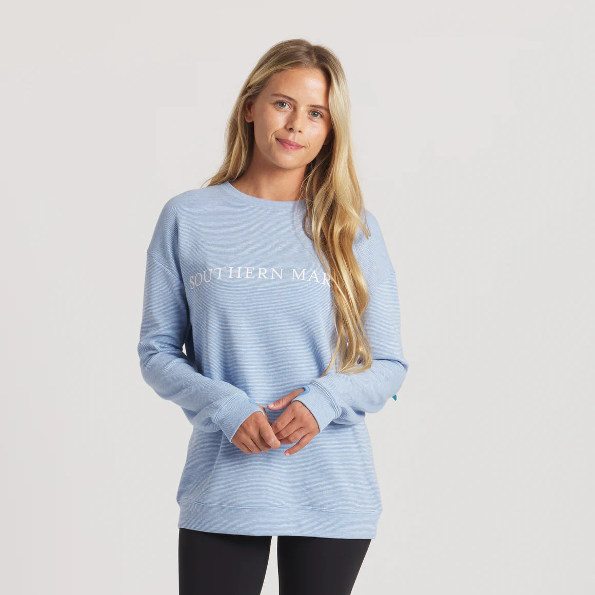 Southern Marsh Sunday Morning Sweater-Upper in Washed Blue