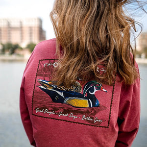 Over Under Wood Duck Stamp LS Tee