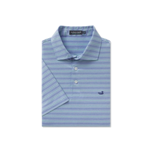 Load image into Gallery viewer, Southern Marsh Maybourne Featherlight Stripe Polo in Lilac &amp; Mint