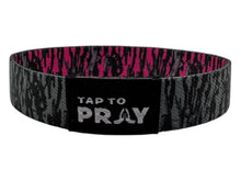 Load image into Gallery viewer, Versible Tree Bark Camo Pink &amp; Grey Tap to Pray Wristband