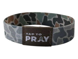 Versible River Rock Camo Classic & Sage Tap to Pray Wristband