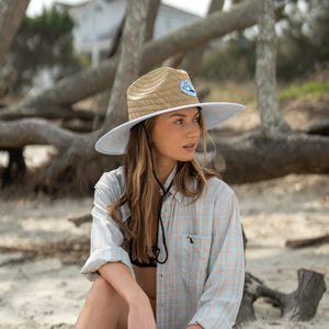 Local Boy Palm Breeze Hat Coral/Light Blue