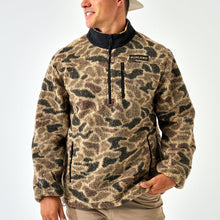 Load image into Gallery viewer, Burlebo Sherpa Quarter Zip Pullover in Rocky Mountain Camo
