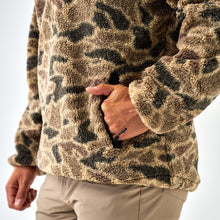 Load image into Gallery viewer, Burlebo Sherpa Quarter Zip Pullover in Rocky Mountain Camo