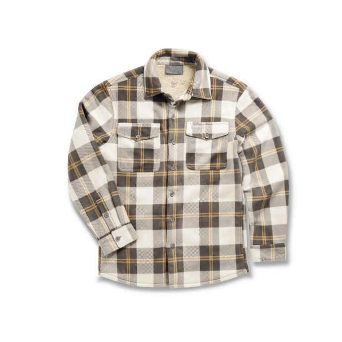Burlebo Men's Shacket in Coyote Plaid
