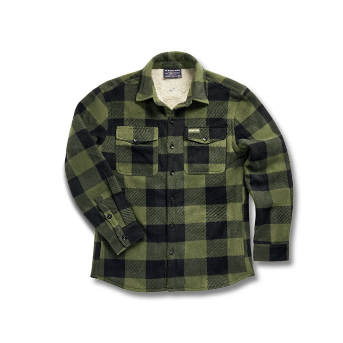 Burlebo Men's Shacket in Mallard Green Plaid