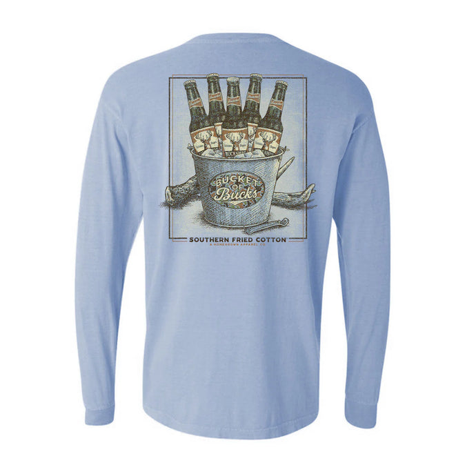 Southern Fried Bucket Of Bucks LS Tee