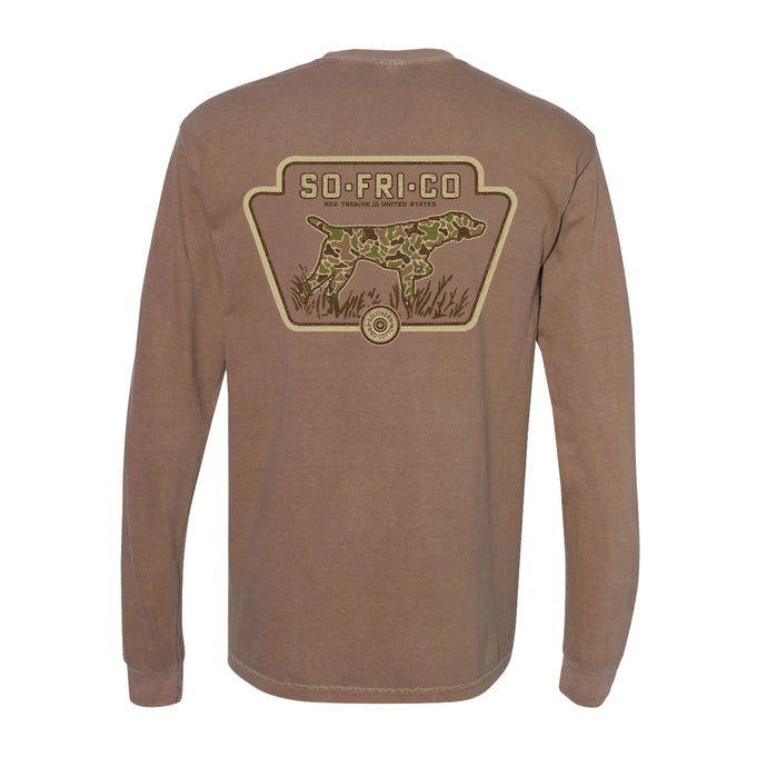 Southern Fried Old School Camo Badge LS Tee