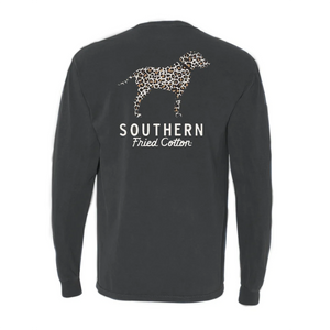 Southern Fried Cotton Cheetah Hound LS Tee