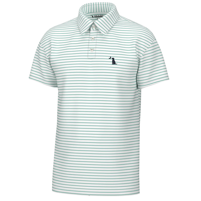 Local Boy Edisto Polo Turquoise/White