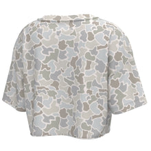 Load image into Gallery viewer, Local Girl Youth Boxy Crop SS Tee in Forest Camo Saltwater