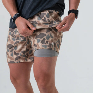 Burlebo 5.5" Athletic Shorts in Pintail Camo