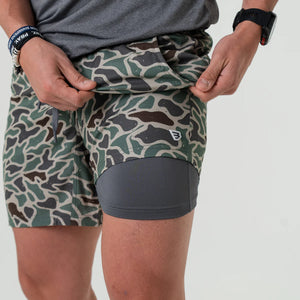 Burlebo 5.5" Athletic Shorts in Retro Duck Camo