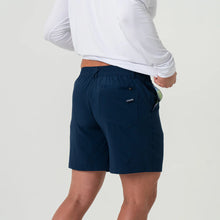 Load image into Gallery viewer, Burlebo 7&quot; Everyday Shorts in Deep Water Navy with Mayan Pocket