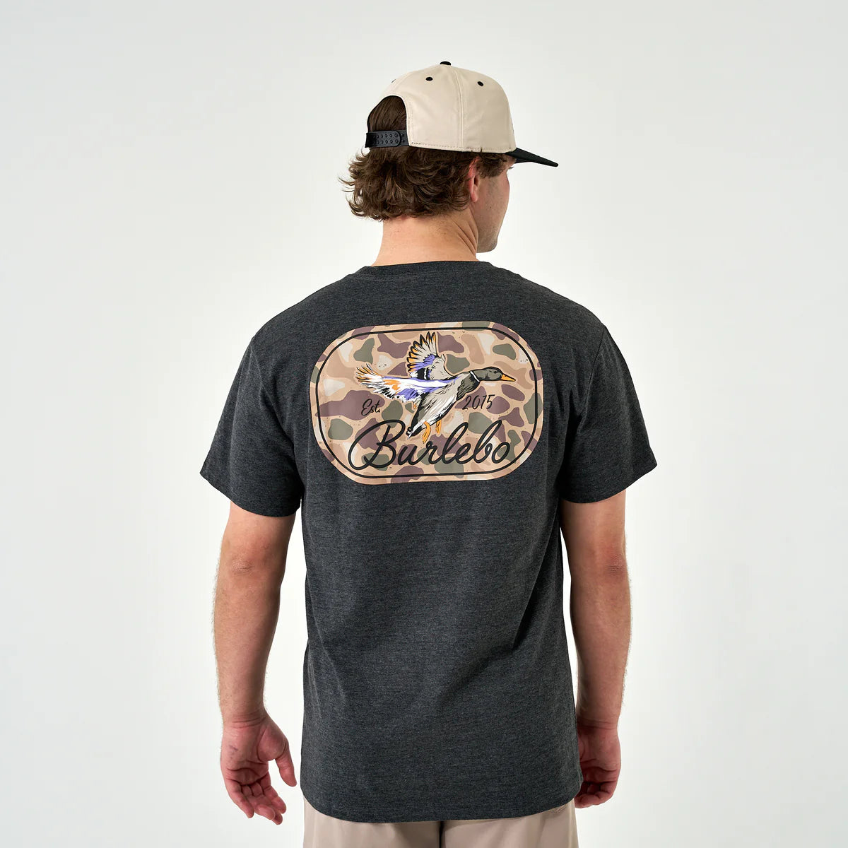 Burlebo Ducks Flying In SS Tee in Heather Black