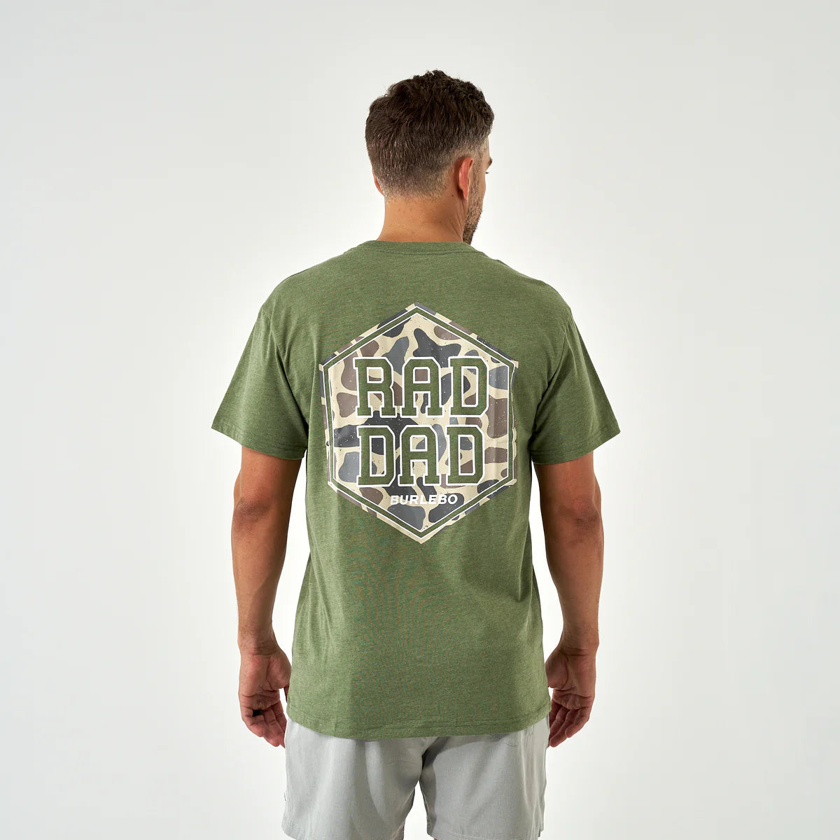 Burlebo Rad Dad SS Tee in Heather Olive