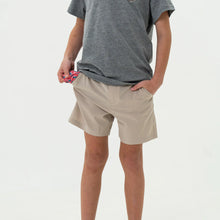Load image into Gallery viewer, Burlebo Youth Light Khaki Everyday Shorts American Flag Pocket