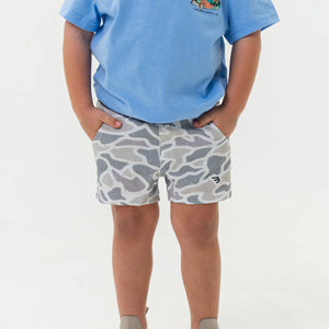 Burlebo Youth Athletic Shorts in White Camo