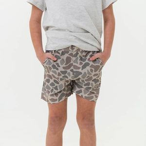 Burlebo Youth Everyday Shorts in Classic Deer Camo