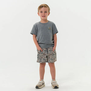 Burlebo Youth Athletic Shorts in Classic Deer Camo